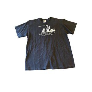 Cooke City Highest Town in Montana Black T Shirt Size Large Novelty West